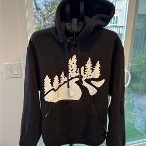 RC Outdoor Supply Black Hoodie with White Graphic